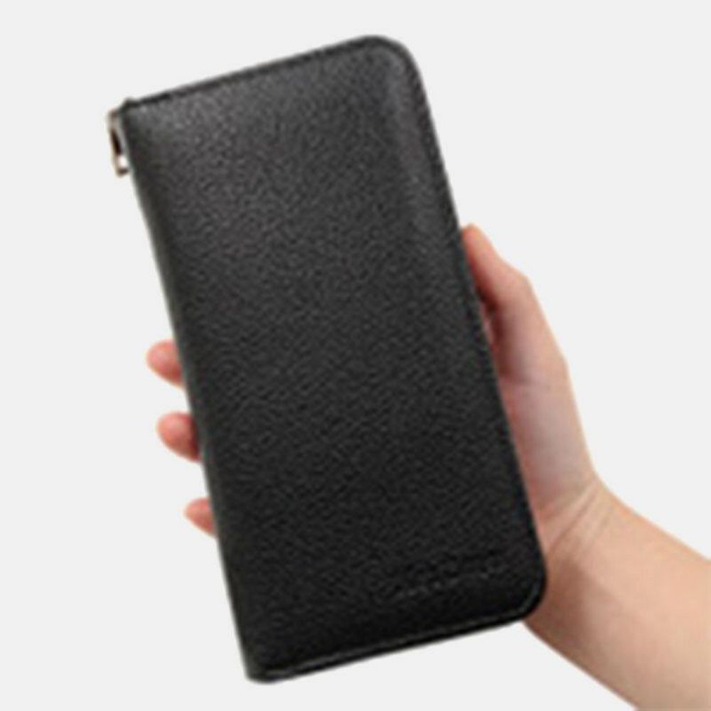 Herren Kunstleder Große Kapazität Business 5.8 Zoll Handy Clutch Wallet Multi-Slot Card Holder Wallet