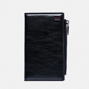 Herren Kunstleder Retro Business Multi-Slot Hand Carry Card Holder Wallet Clutch Geldbörse