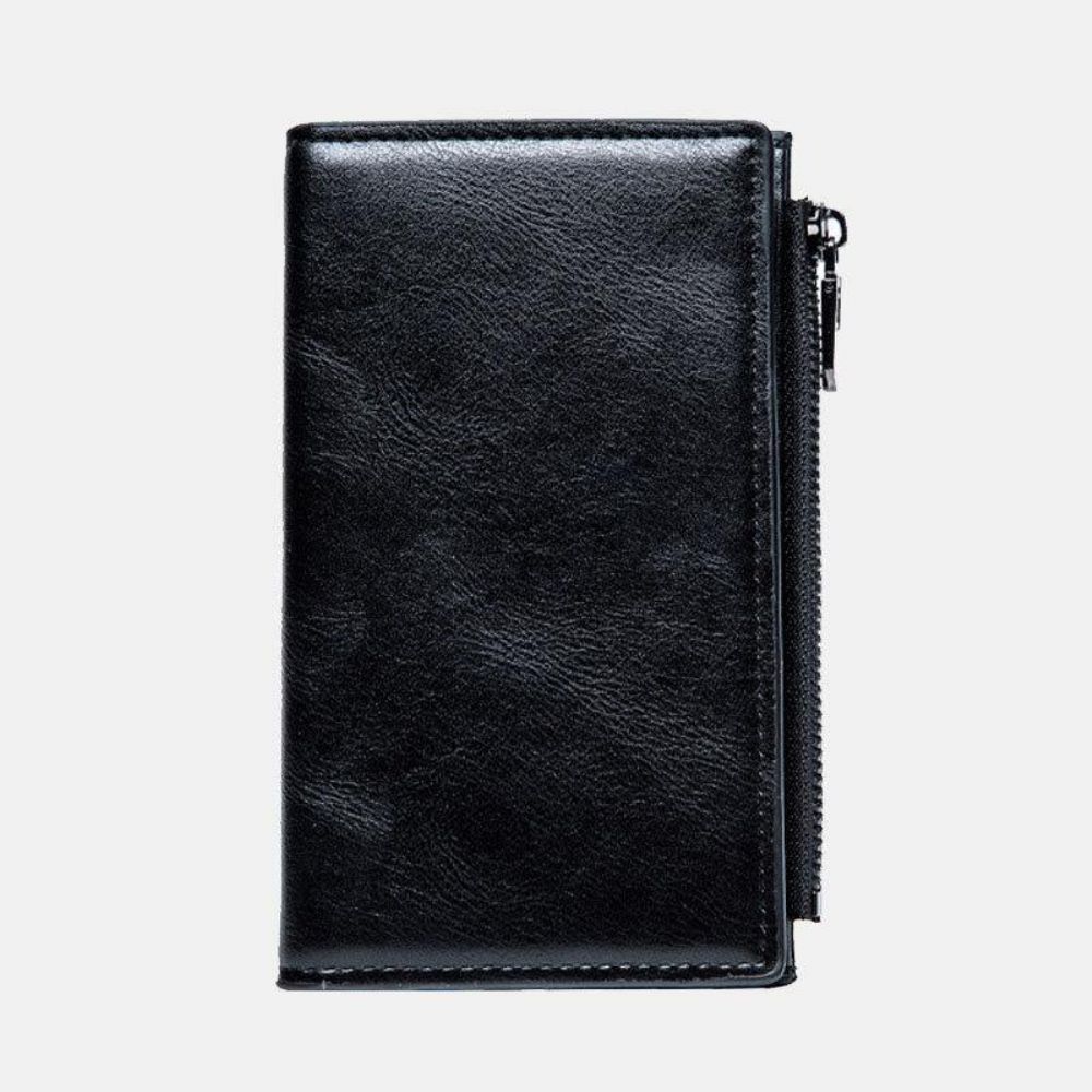 Herren Kunstleder Retro Business Multi-Slot Hand Carry Card Holder Wallet Clutch Geldbörse