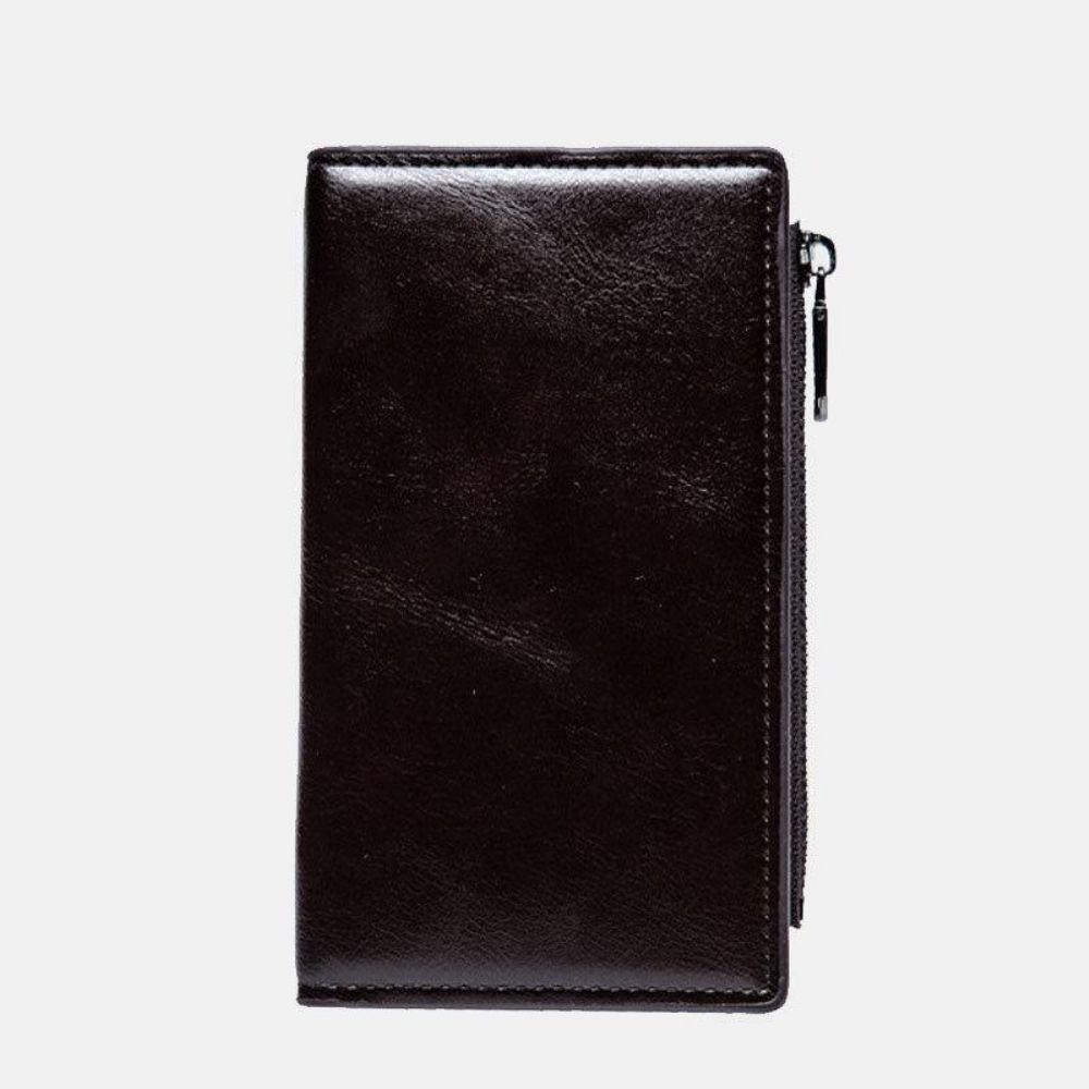 Herren Kunstleder Retro Business Multi-Slot Hand Carry Card Holder Wallet Clutch Geldbörse