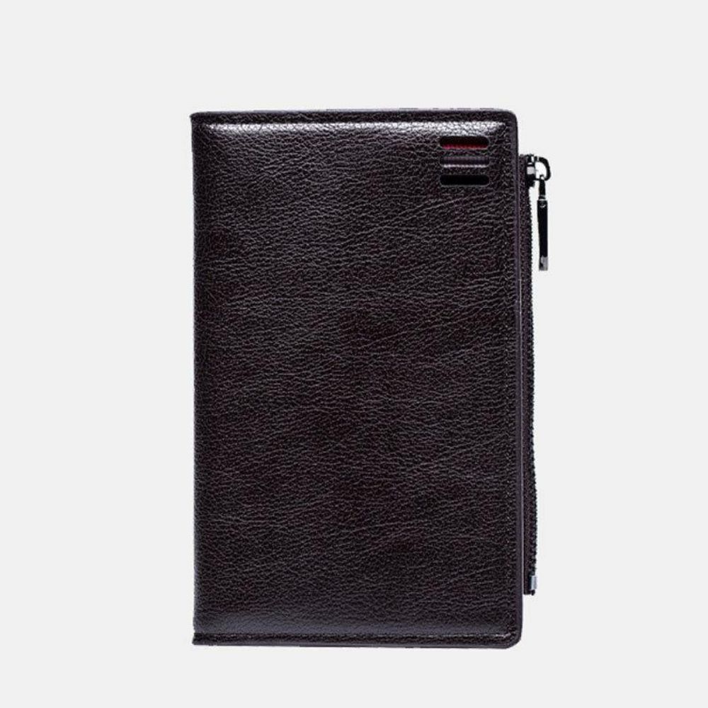 Herren Kunstleder Retro Business Multi-Slot Hand Carry Card Holder Wallet Clutch Geldbörse