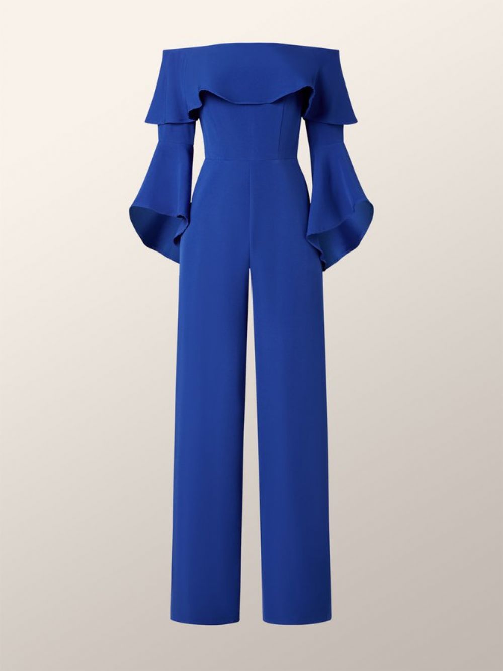 Eleganter Schulterfreier Jumpsuit Mit Normaler Passform