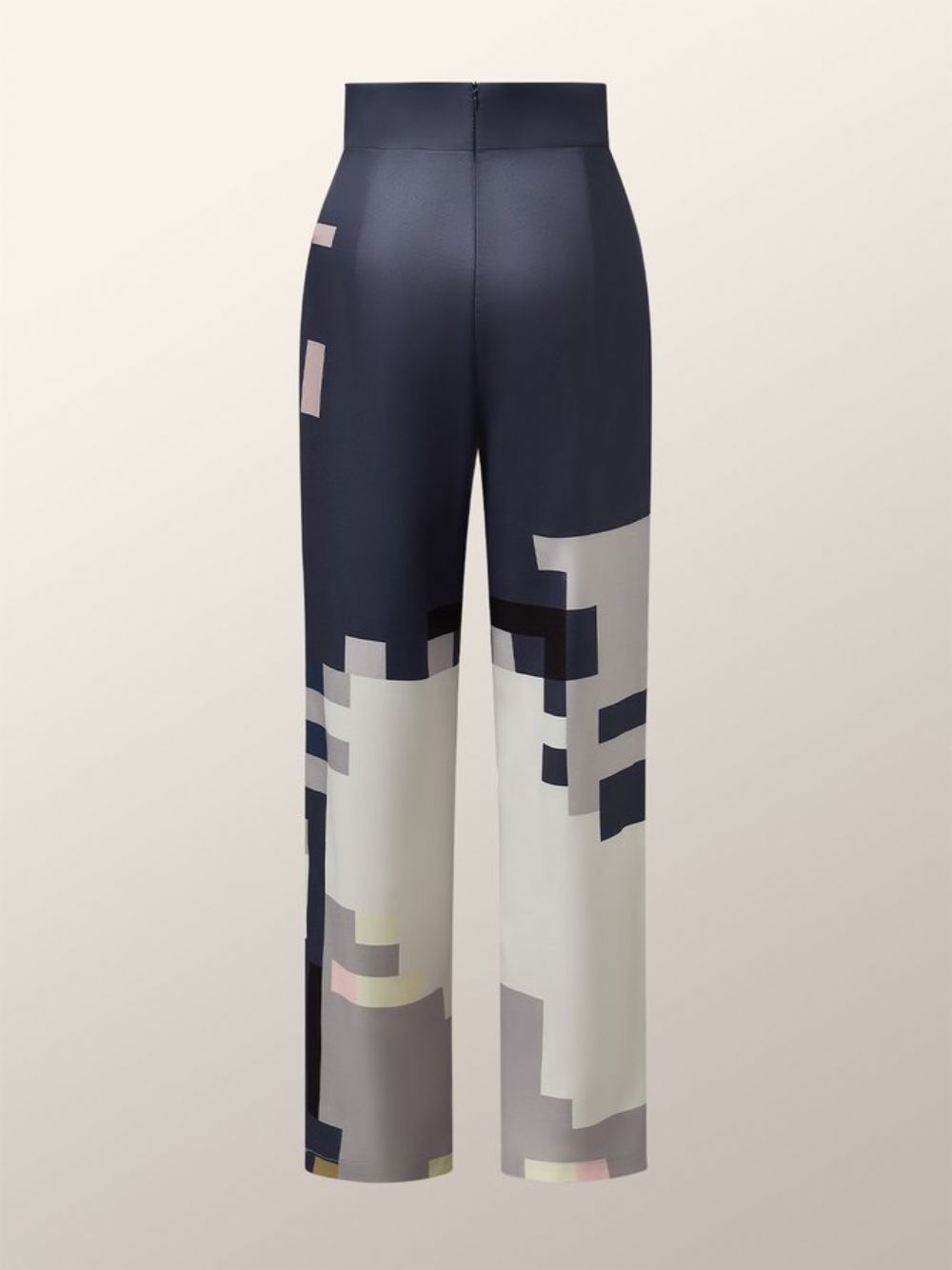 H-Line Commuting Geometric Urban Fashion Pants Mit Hoher Taille