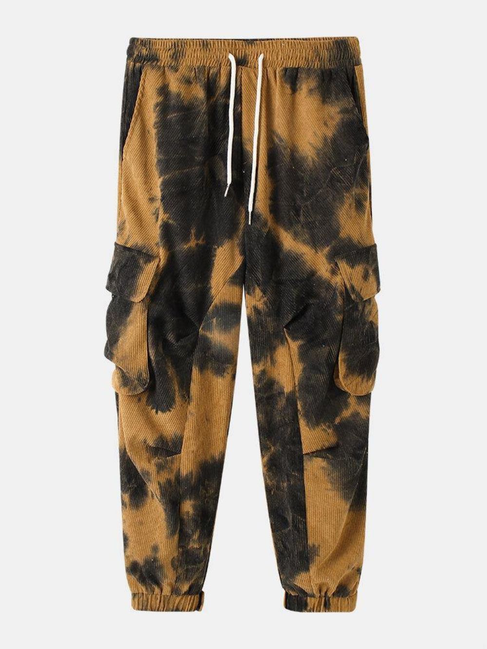 Herren-Jogginghose Mit Mehreren Taschen Und Kordelzug Im Tie-Dye-Design