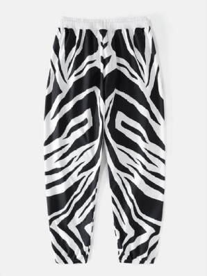 Herrenmode Animal Print Frawstring Casual Psnts