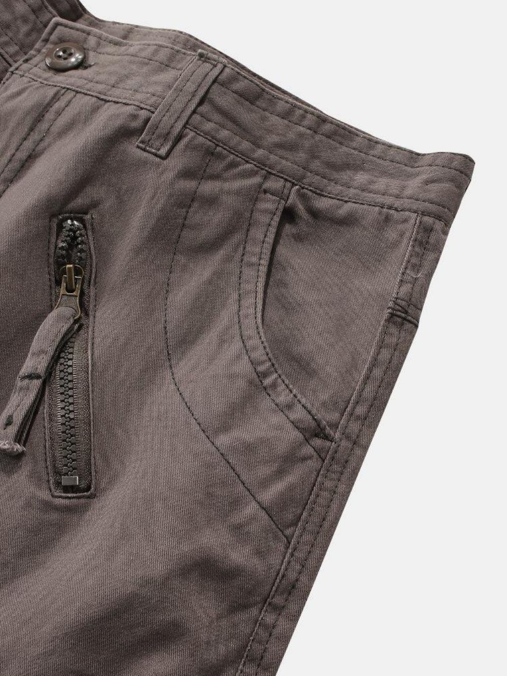 Lässige Cargohose Mit Mehreren Taschen Für Herren Aus 100 % Baumwolle