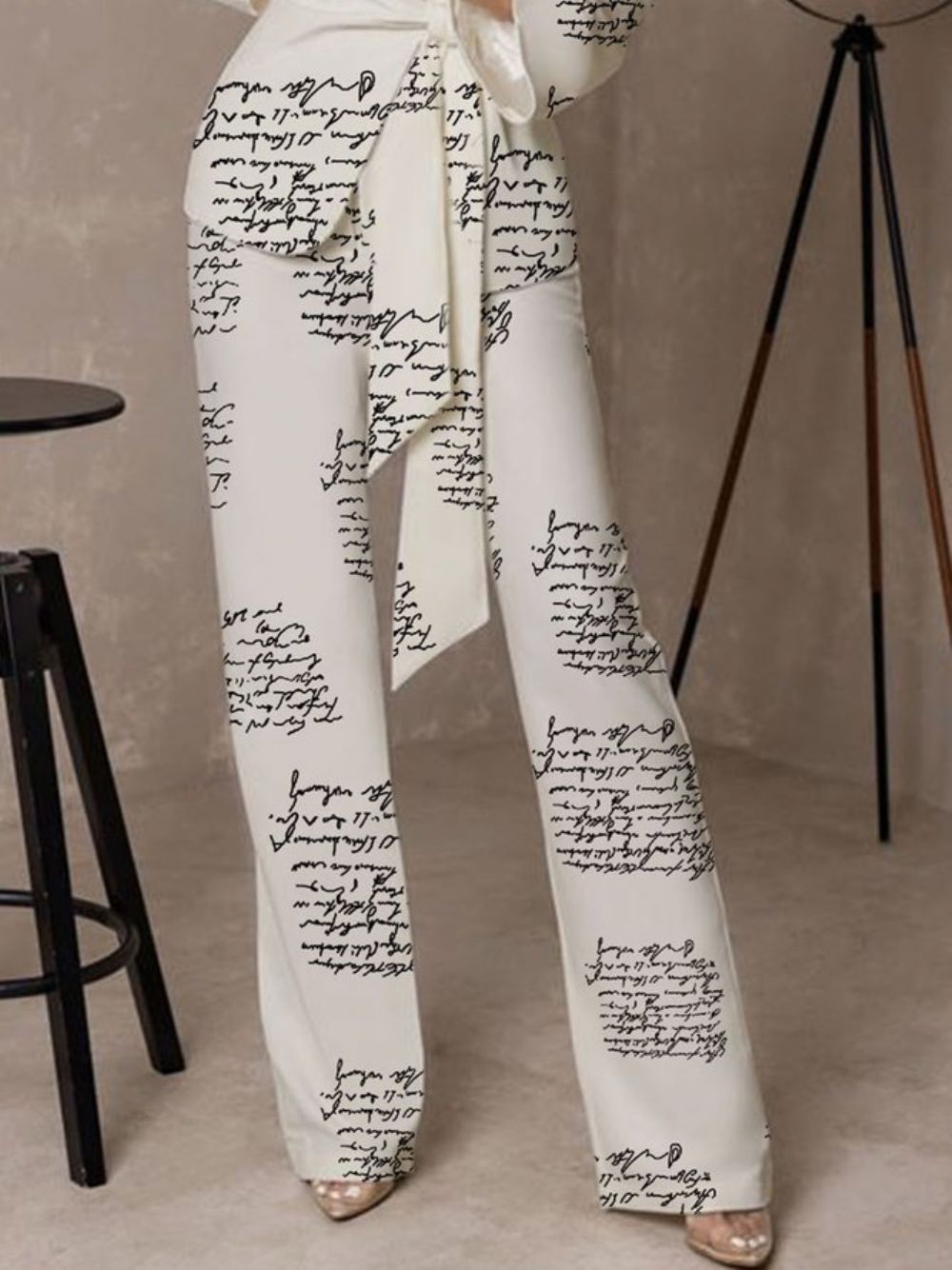 Tägliche High Waist Text Letters Urban Fashion Pants