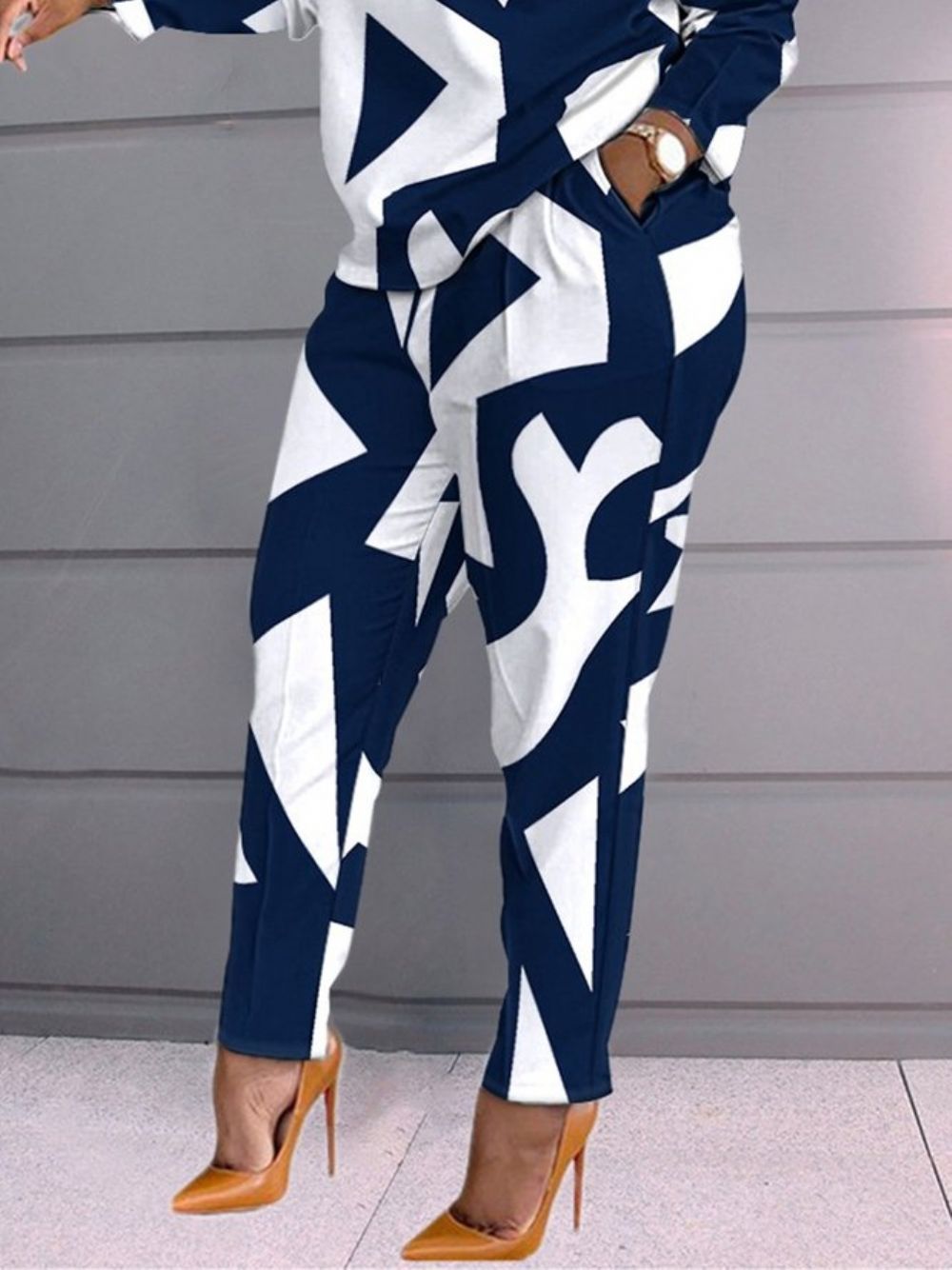 Urban Geometric Regular Fit Modehose