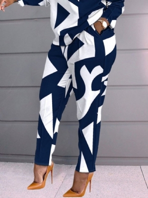 Urban Geometric Regular Fit Modehose