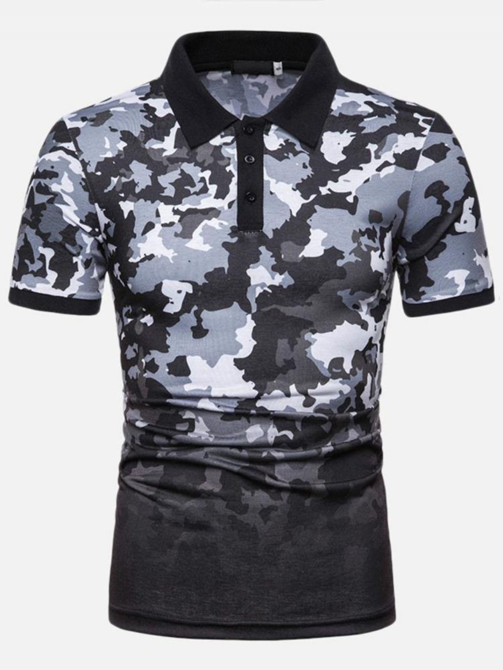 Herrenmode Camouflage Druck Lose Kurzärmlige Lässige Golfhemden