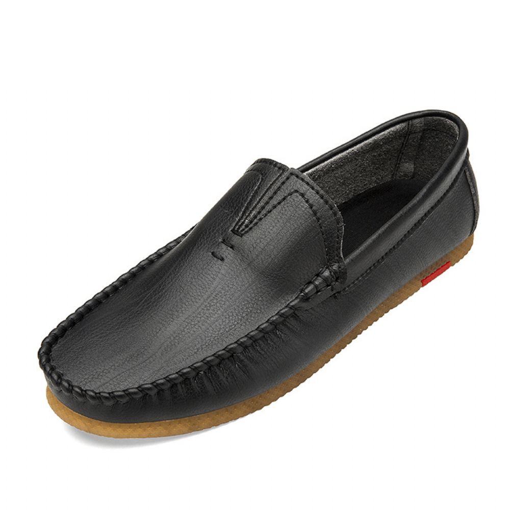 Atmungsaktiver Bequemer Slip-On Aus Mikrofaser Für Herren Lässige Leder-Loafer-Schuhe