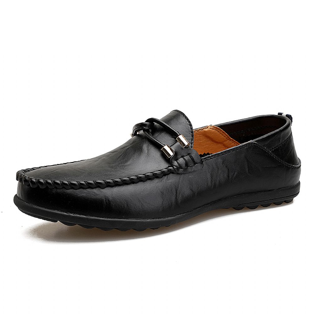 Männer Rindsleder Atmungsaktiver Weicher Boden Bequeme Slip-On-Casual-Business-Schuhe