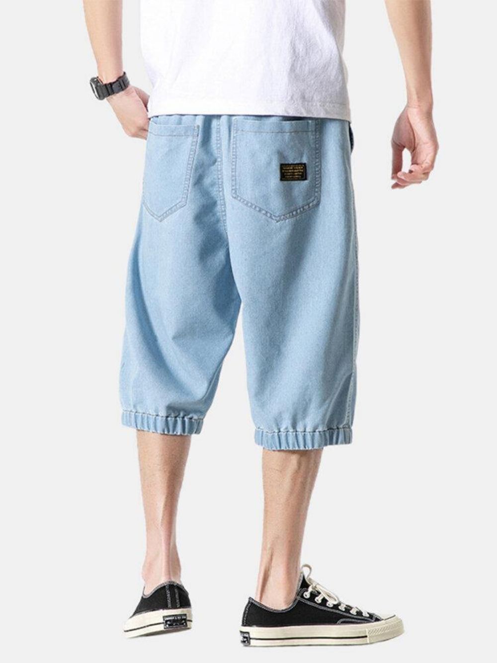 Einfache Freizeitjeans Mit Kordelzug Und Mehreren Taschen Für Herren