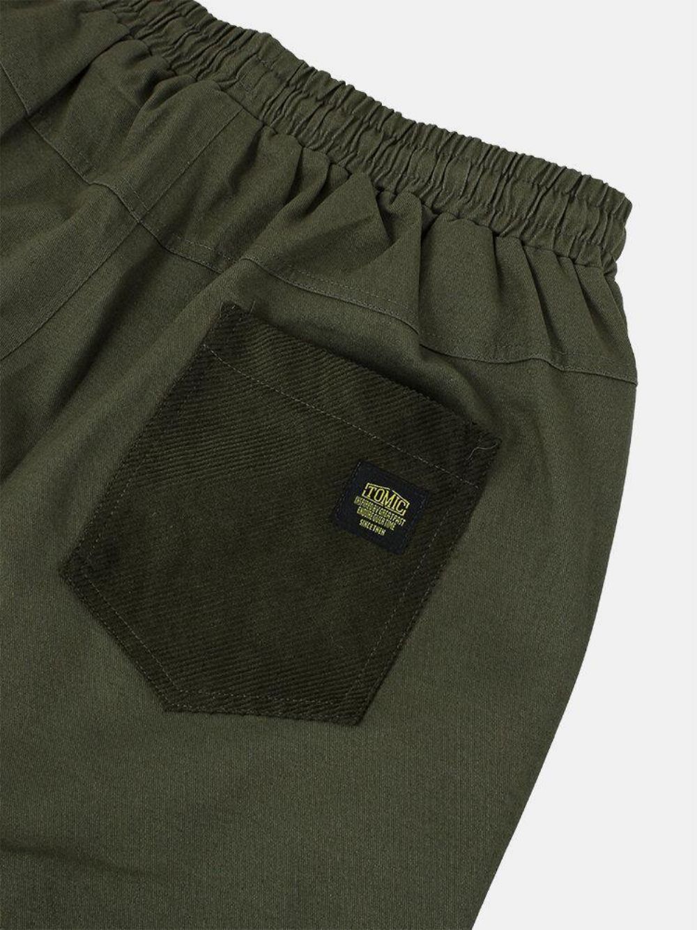 Einfarbige Herren-Shorts Mit Kordelzug Und Mehreren Taschen Aus Baumwolle