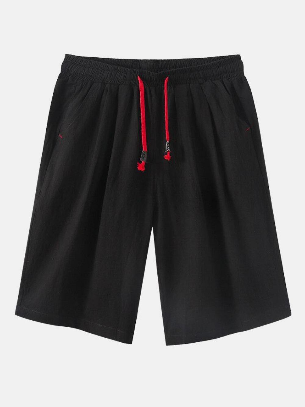 Einfarbige Lässige Shorts Mit Elastischem Bund Und Kordelzug Für Herren