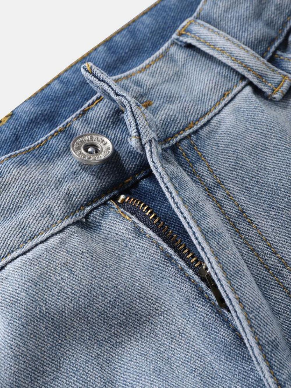 Herren-Denim-Taschen Mit Farbverlauf Lockere Bequeme Lässige Shorts