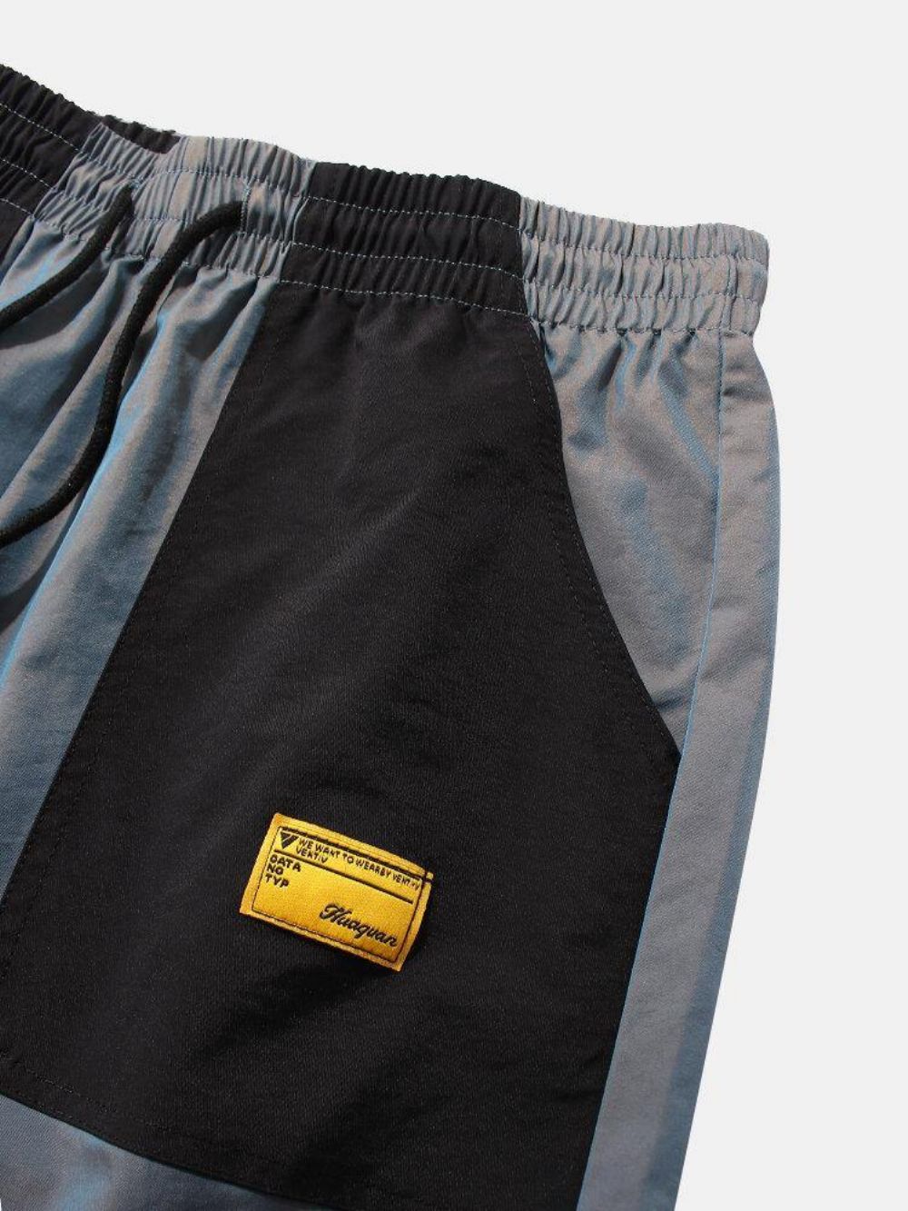 Lässige Cargo-Shorts Mit Elastischer Taille Und Farbblocktaschen Für Herren