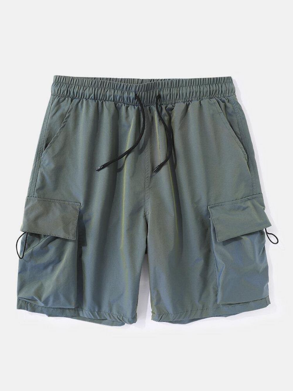 Lässige Herren-Cargo-Shorts Mit Großen Taschen Und Kordelzug