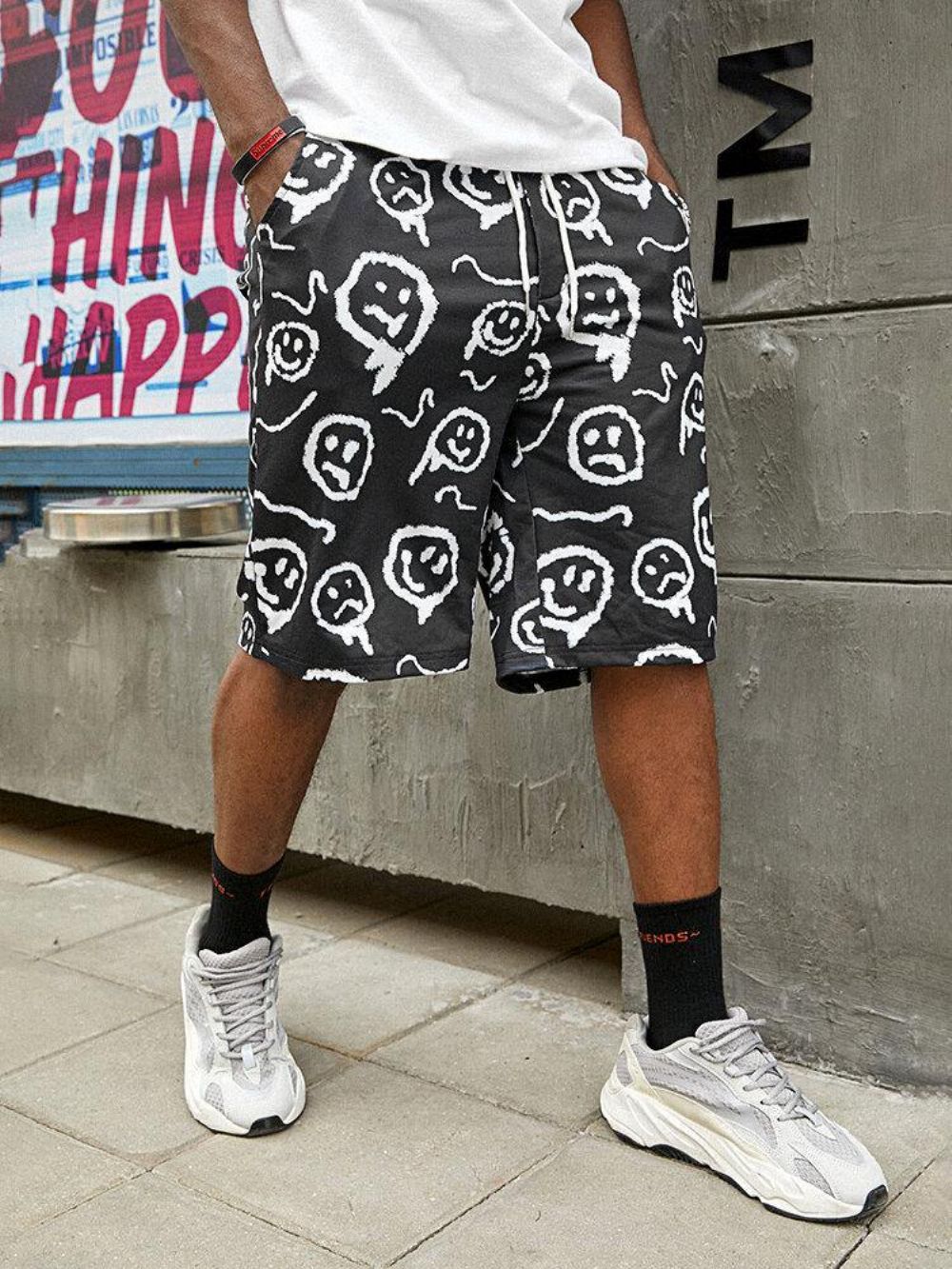 Lässige Shorts Mit Lustiger Cartoon-Elastischer Taille Für Herren