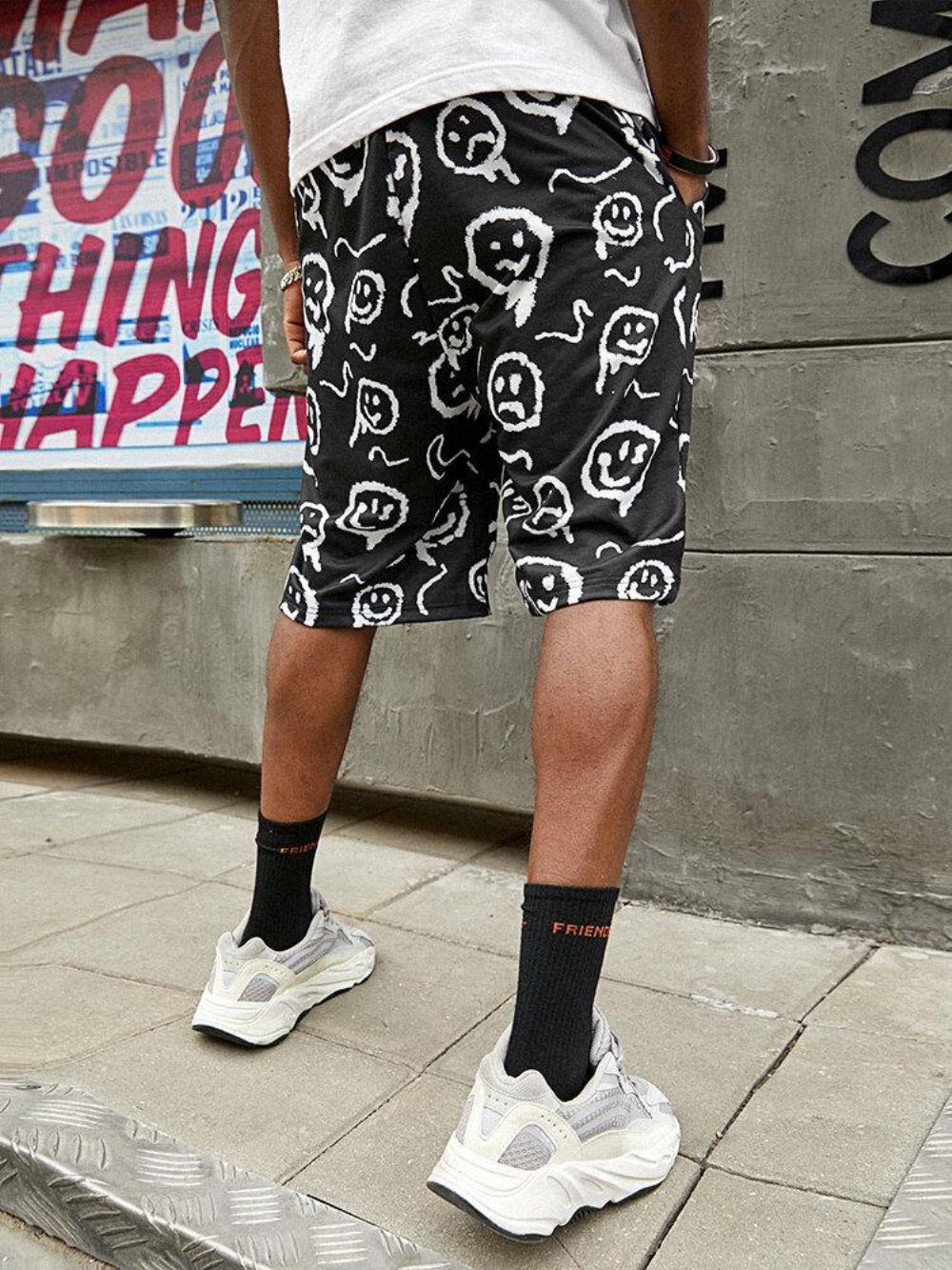 Lässige Shorts Mit Lustiger Cartoon-Elastischer Taille Für Herren