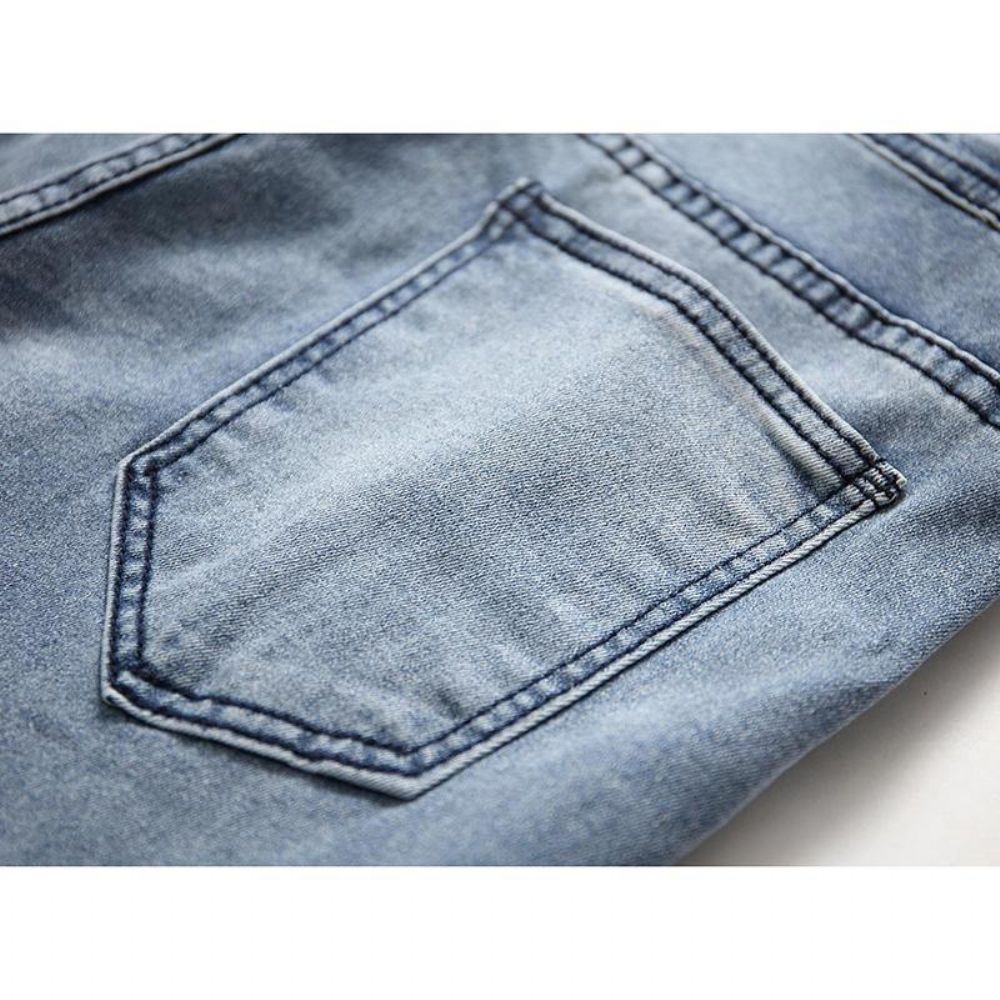 Denim-Overalls Mit Hosenträgern Zerrissene Jeans Für Herren