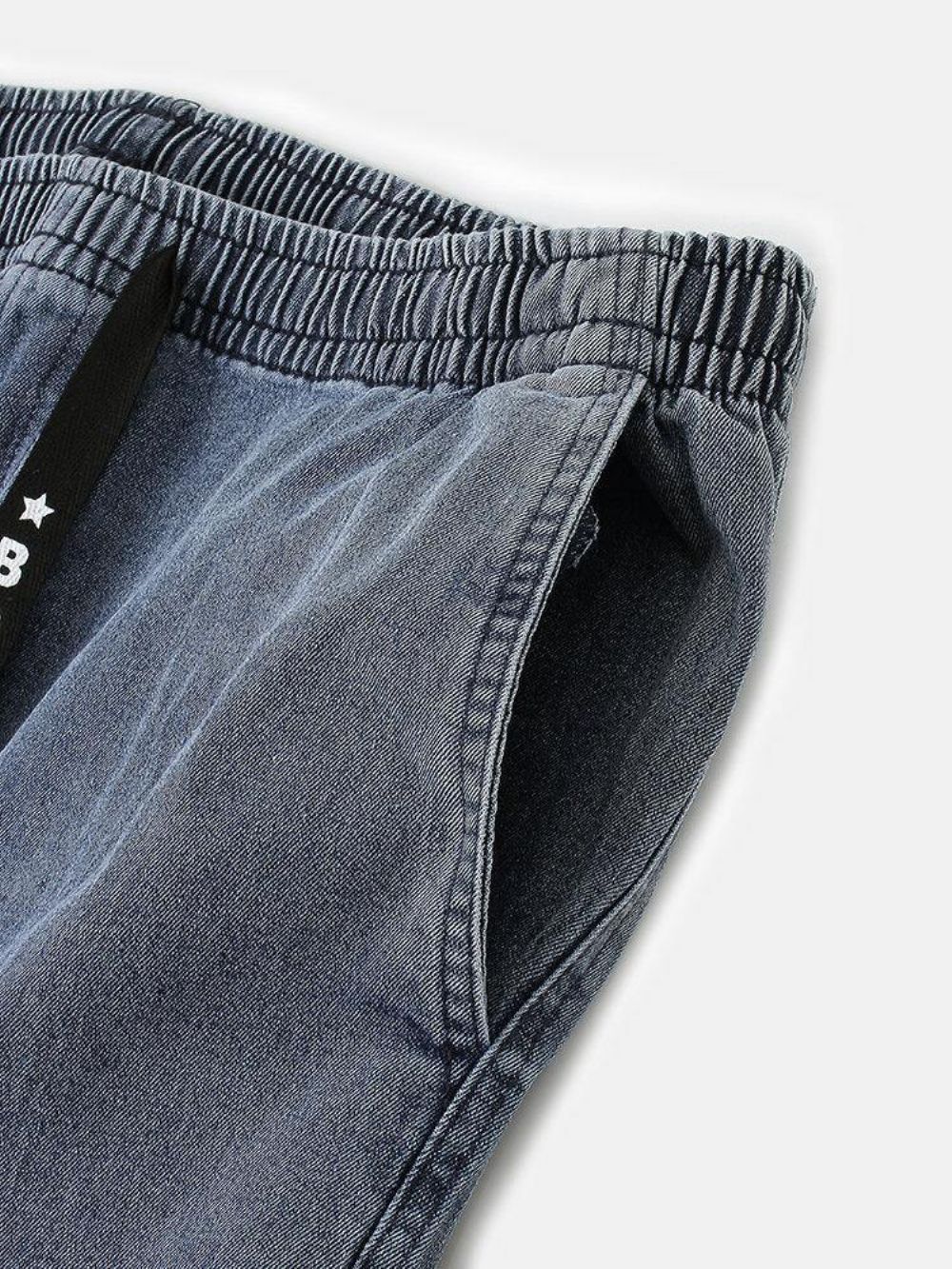 Herren-Jeans Mit Mehreren Taschen Lässig Elastische Bündchen Kordelzug Balkenfüße