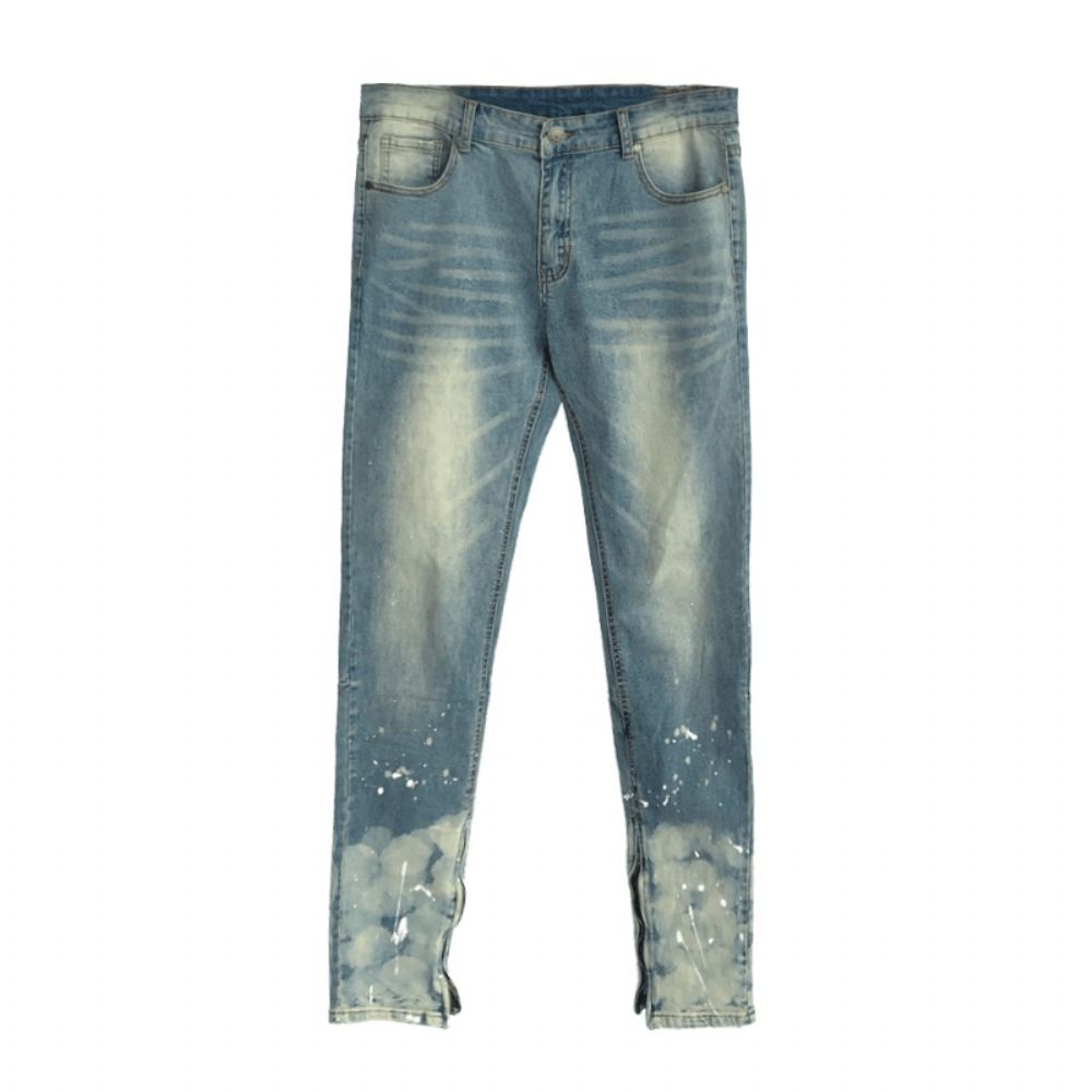 Herrenjeans Mit Farbverlauf Mode Große Blaue Herrenjeans