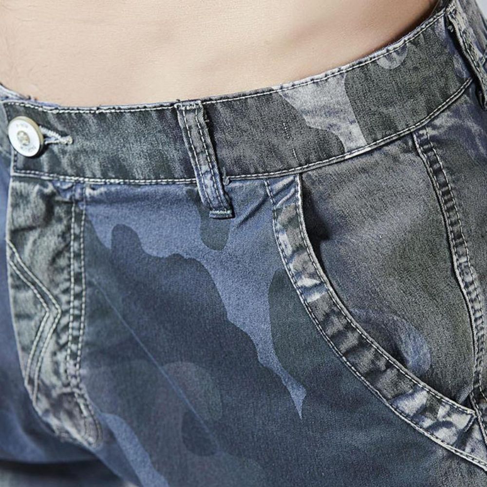 Lässige Camo-Jogginghose Mit Mehreren Taschen Kurze Jeans