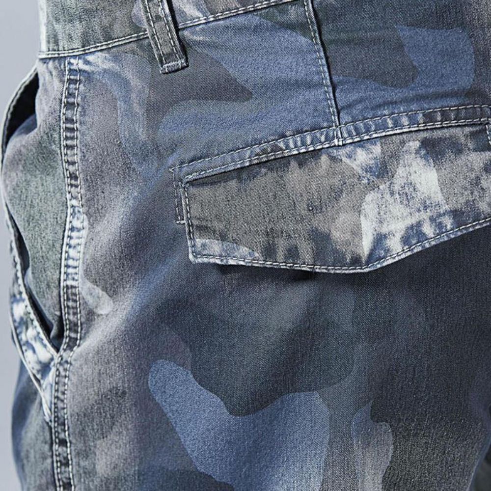 Lässige Camo-Jogginghose Mit Mehreren Taschen Kurze Jeans