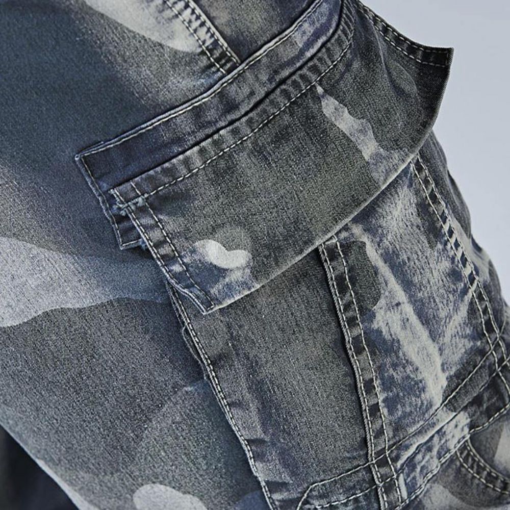 Lässige Camo-Jogginghose Mit Mehreren Taschen Kurze Jeans