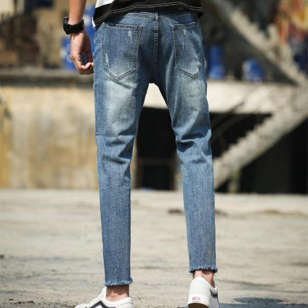 Lässige Jeans Herren Vielseitige Schmale Hose Herren Stretchhose