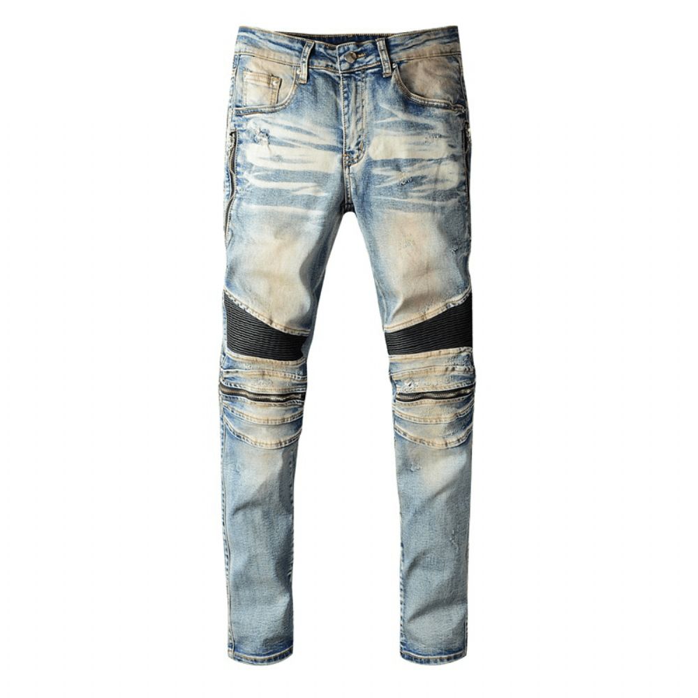 Slim-Fit-Jeans Mit Knienähten