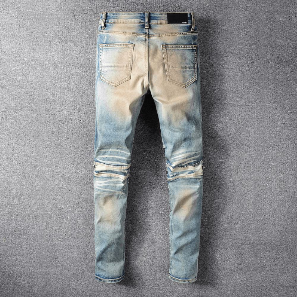 Slim-Fit-Jeans Mit Knienähten