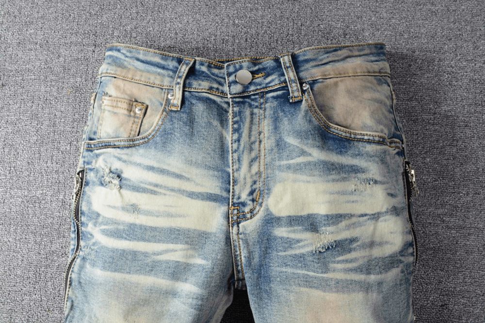 Slim-Fit-Jeans Mit Knienähten