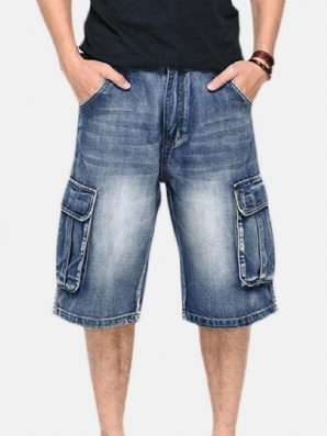 Sommer Herren Big Pockets Jeans Loose Street Skateboard Denims Shorts