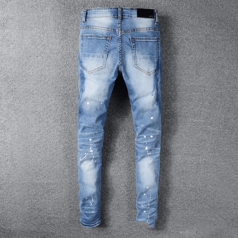 Whiskered Patch Patch Jeans Für Herren