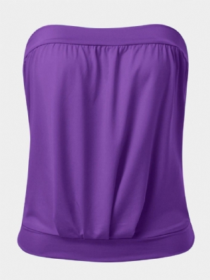 Ärmellose Trägerlose Plissierte Tanktops Lässige Damen-Cami