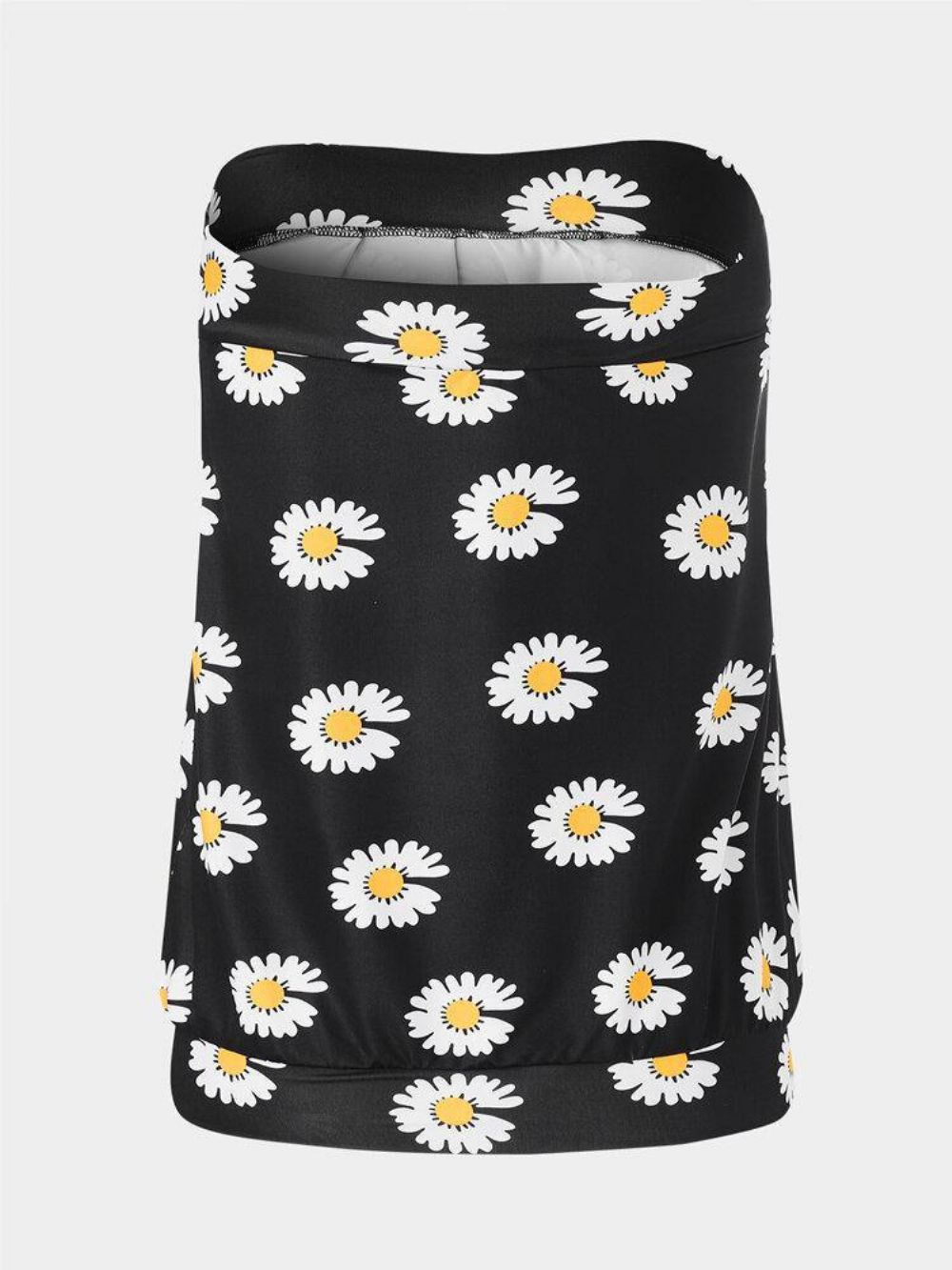 Trägerloses Ärmelloses Holiday Beach Tube Tanktop Mit Kleinem Gänseblümchen-Print