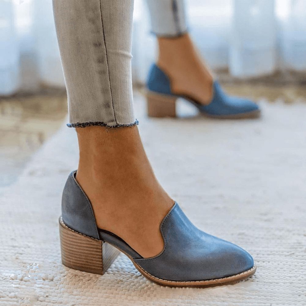 Us-Größe 5-11 Chunky Heel Pumps Lässige Slip-On-Schuhe