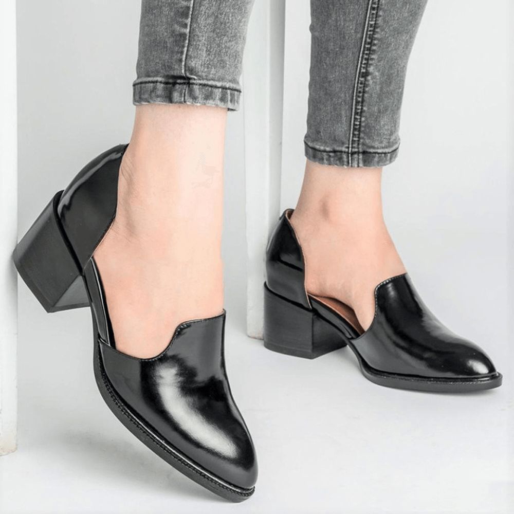 Us-Größe 5-11 Chunky Heel Pumps Lässige Slip-On-Schuhe