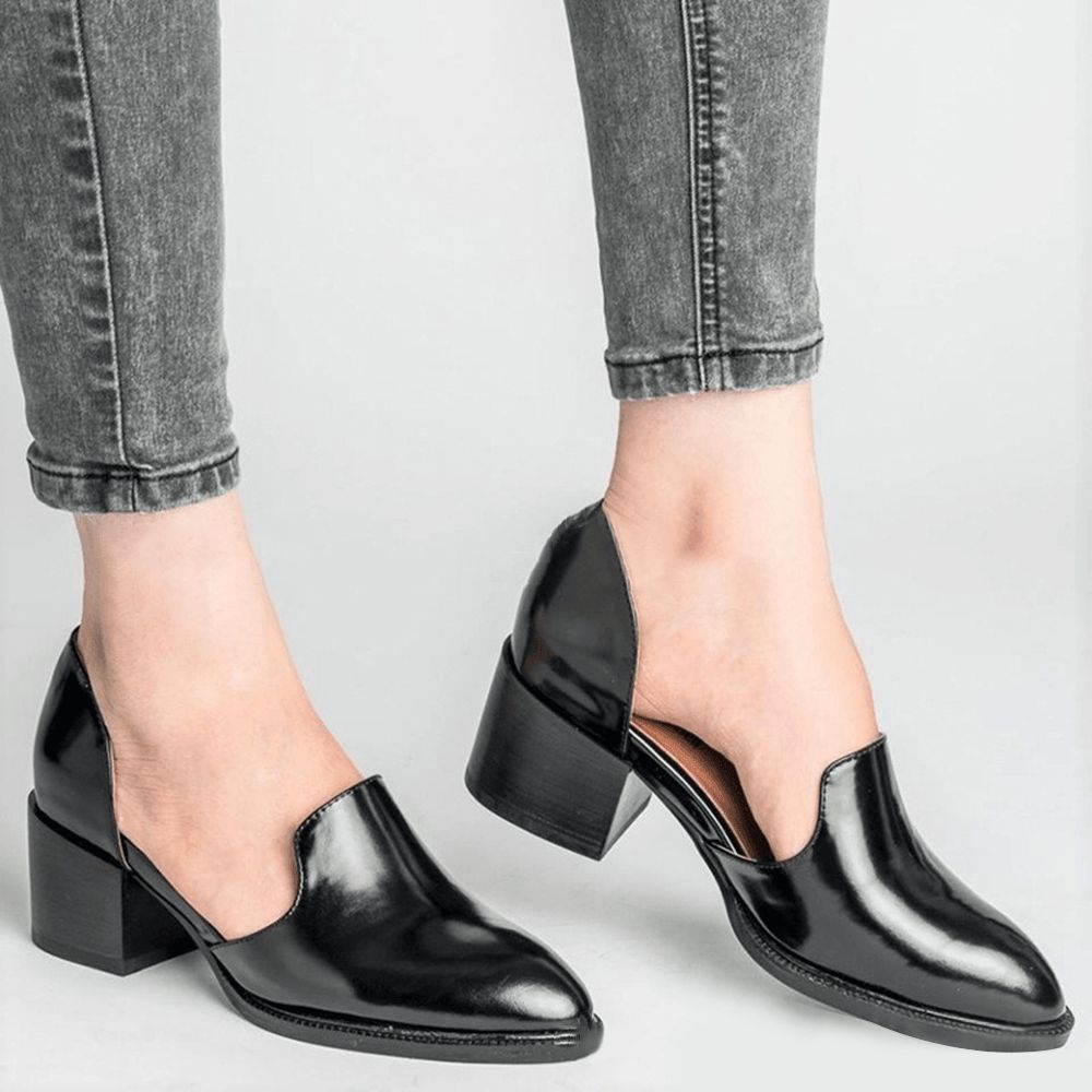 Us-Größe 5-11 Chunky Heel Pumps Lässige Slip-On-Schuhe