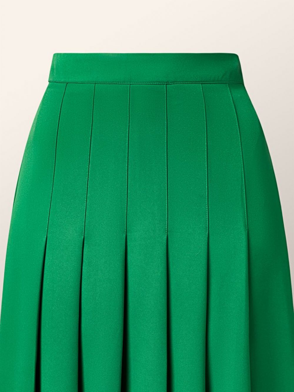 Daily Plain Green Regular Fit Eleganter Rock