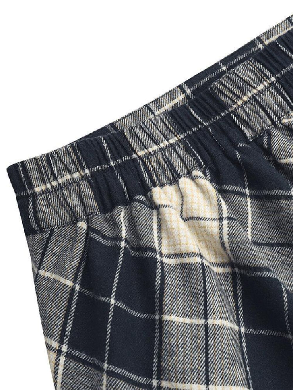 Frauen Plaid A-Linie Vintage Röcke Mit Hoher Taille Und Tasche