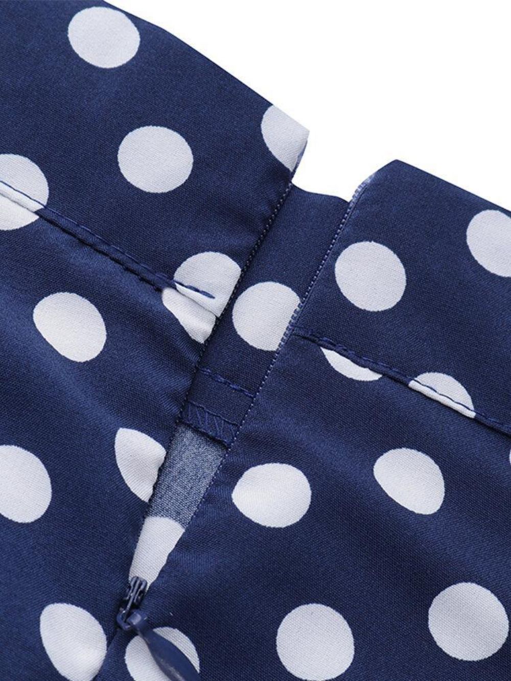 Frauen Polka Dot Print Lose Big Swing Seitentaschen Lässiger Langer Rock