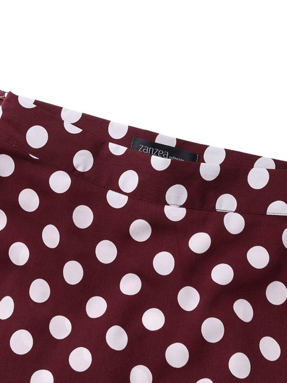 Polka Dot Print High Waist Side Zipper Elegante Lockere Maxiröcke