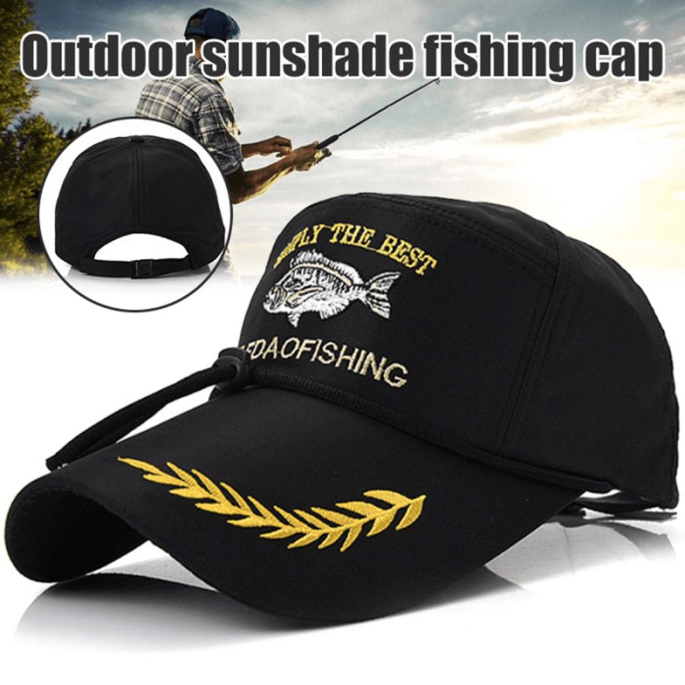 Männer Outdoor Angeln Mützen Cartoon Fisch Muster Sonnenschutz Camping Radfahren Baseballmützen Ivy Cap