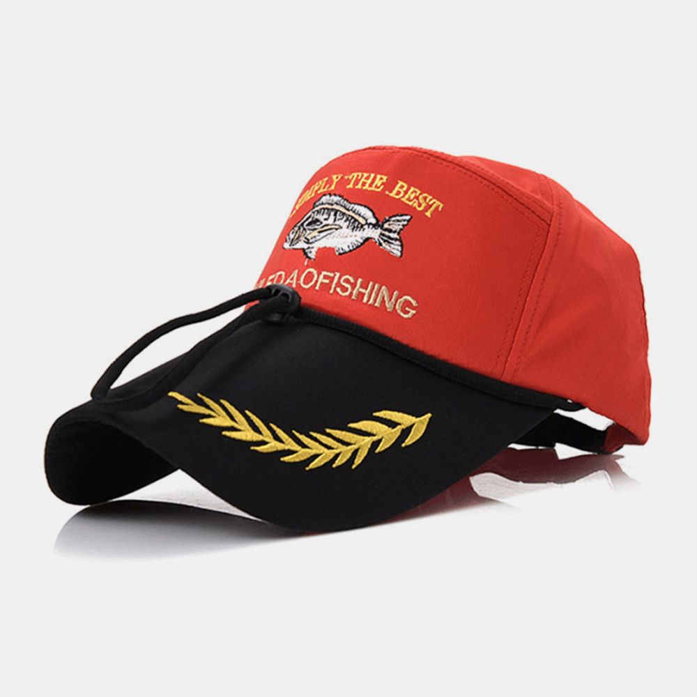 Männer Outdoor Angeln Mützen Cartoon Fisch Muster Sonnenschutz Camping Radfahren Baseballmützen Ivy Cap