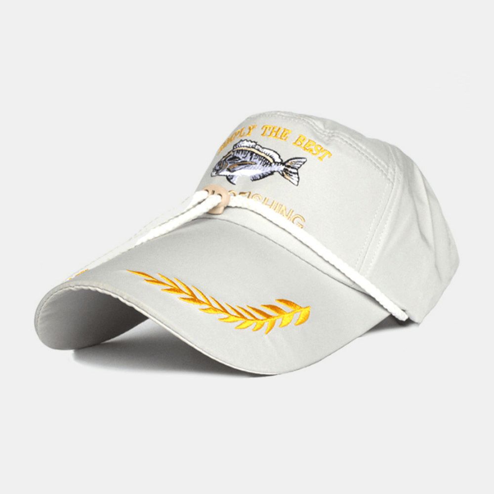 Männer Outdoor Angeln Mützen Cartoon Fisch Muster Sonnenschutz Camping Radfahren Baseballmützen Ivy Cap