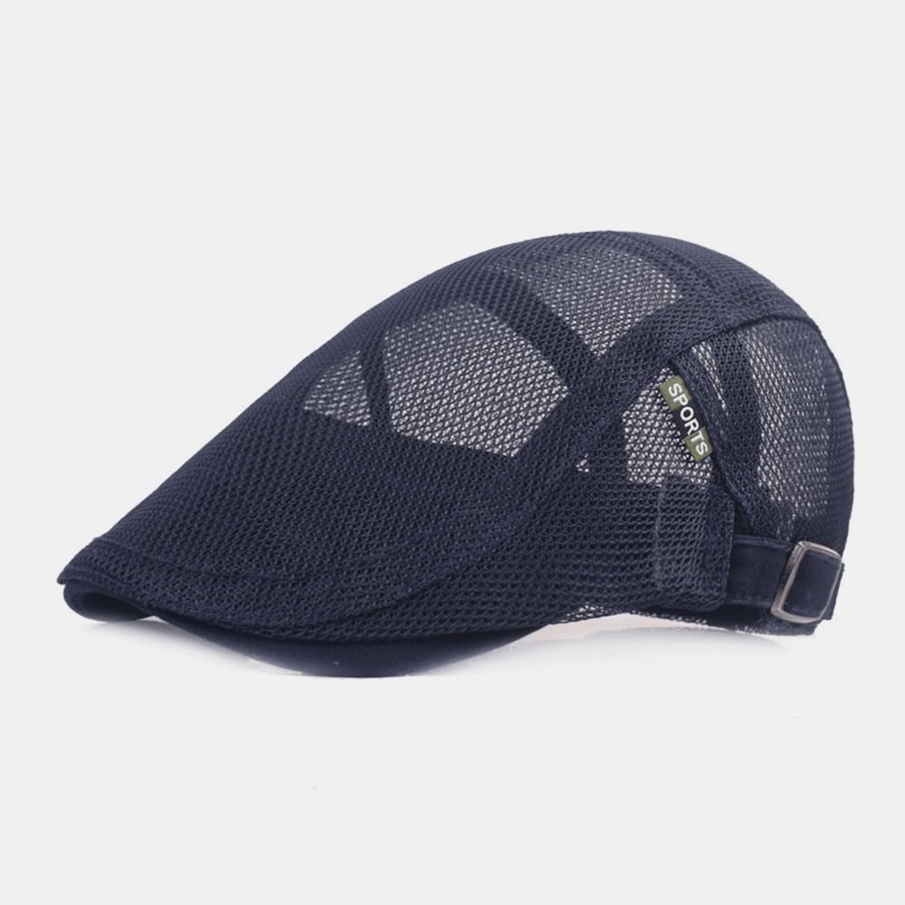 Unisex Full Mesh Baskenmütze Sommer Cool Suncreen Atmungsaktive Schiebermütze Ivy Mützen Driver Hat