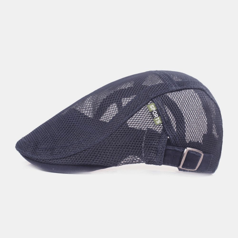 Unisex Full Mesh Baskenmütze Sommer Cool Suncreen Atmungsaktive Schiebermütze Ivy Mützen Driver Hat